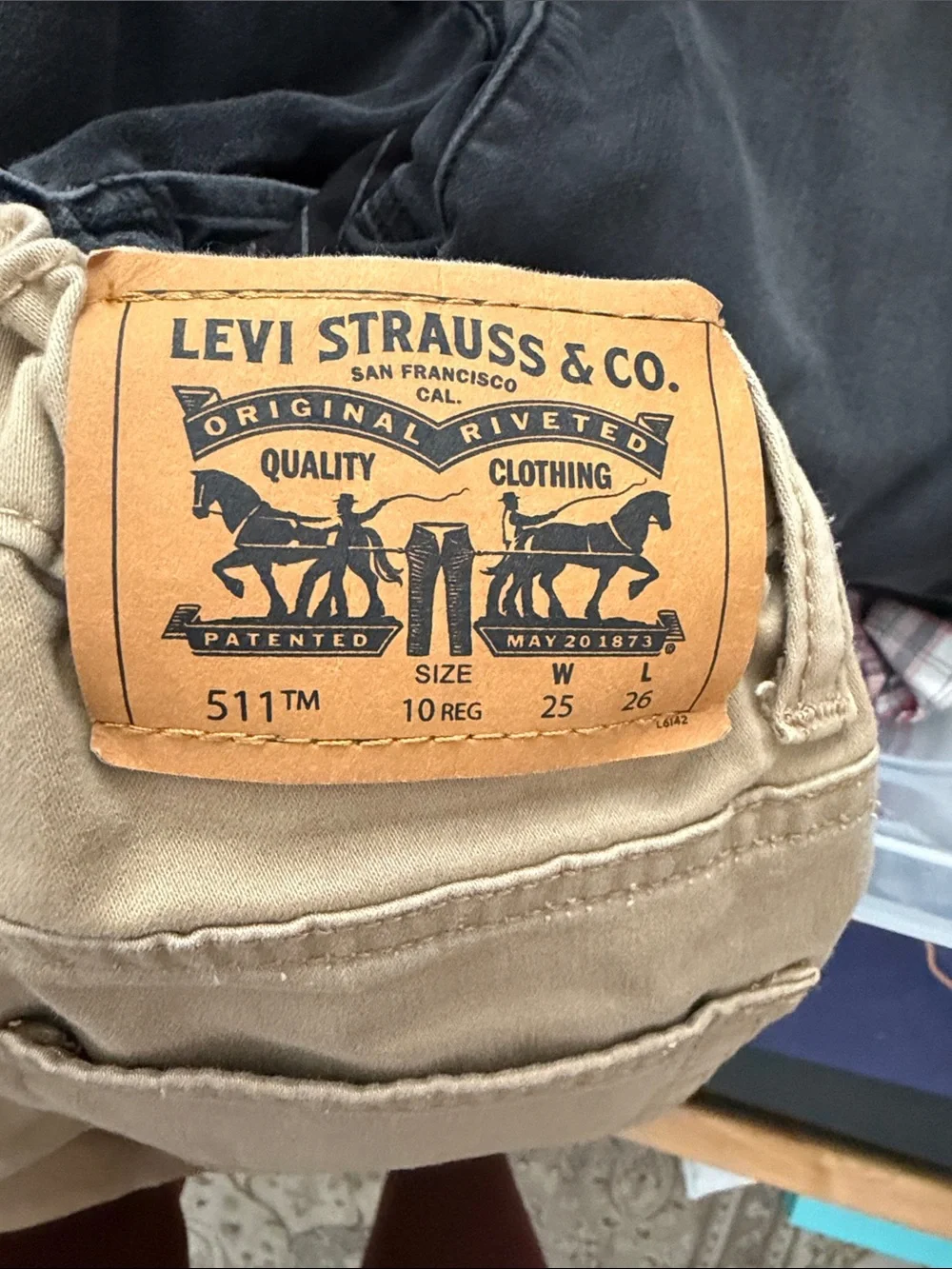 Levi's Tan Straight-Leg Kids Pants